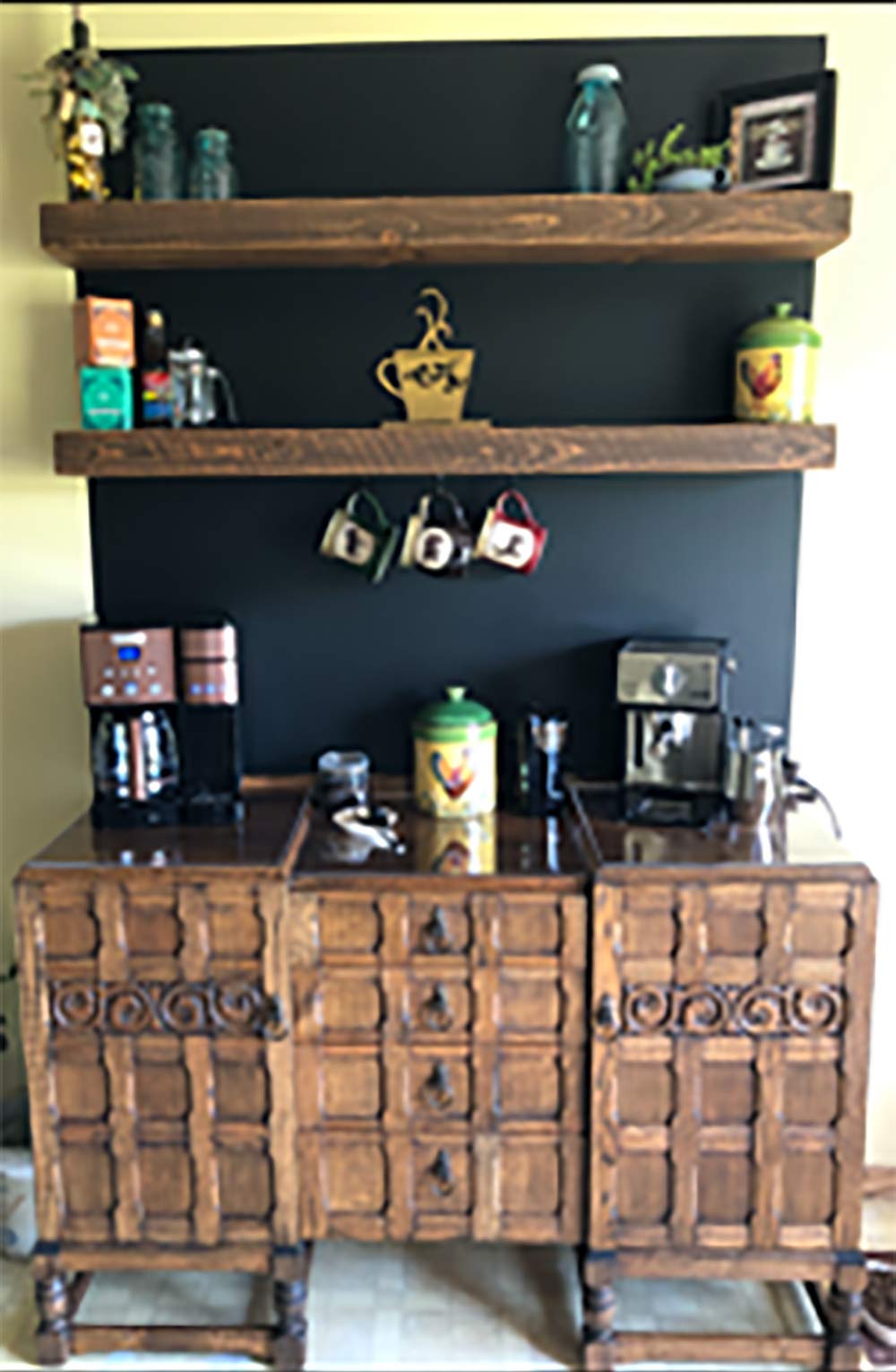 Joel's Antiques - 30 Inch Natural Wood Floating Wall Shelves - Heavy Duty Rustic Shelf for Bedroom, Living Room & Kitchen - Medium Brown 30x12x2 Inches - Perfect for Displaying Books, Plants and Home Decor