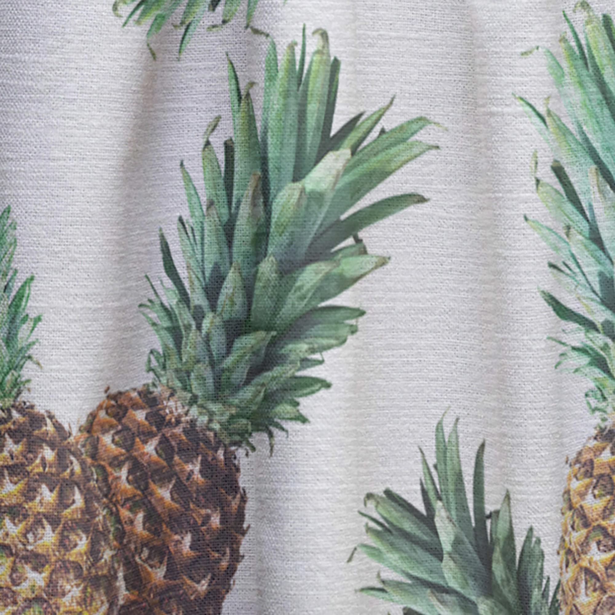 Pineapple Summer Bliss V Thermal Insulated Curtains - 52x95 Inch Single Panel for Bedroom & Living Room - Blackout Drapes for Sun Protection & Energy Efficiency | Perfect for Coastal, Tropical, or Summer Home Decor