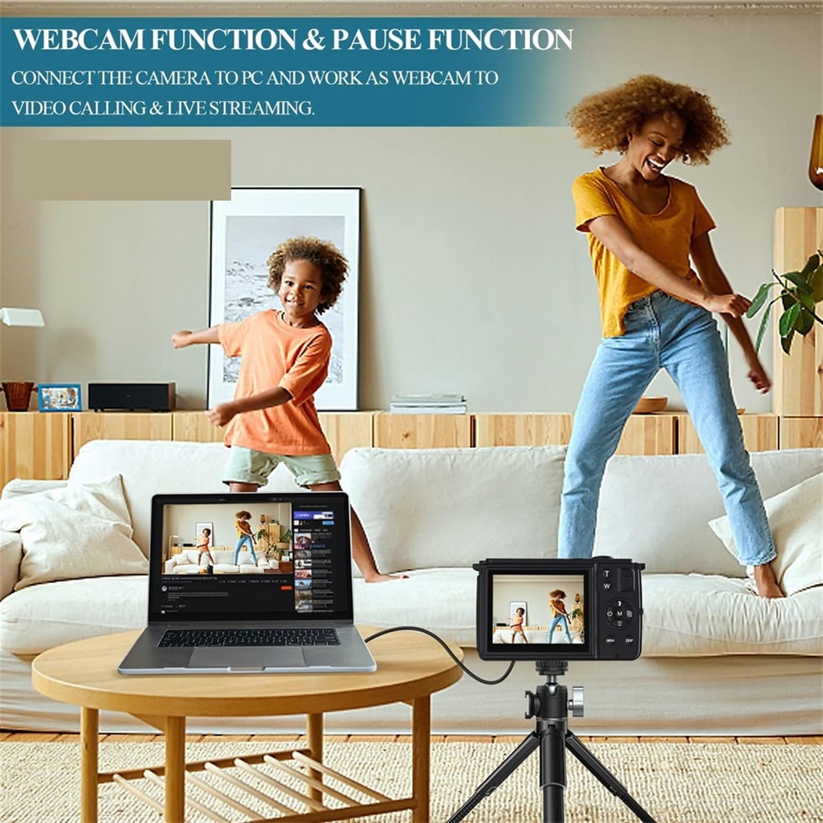 MZZYG 64MP Dual Screen 4K WiFi Digital Camera with 2