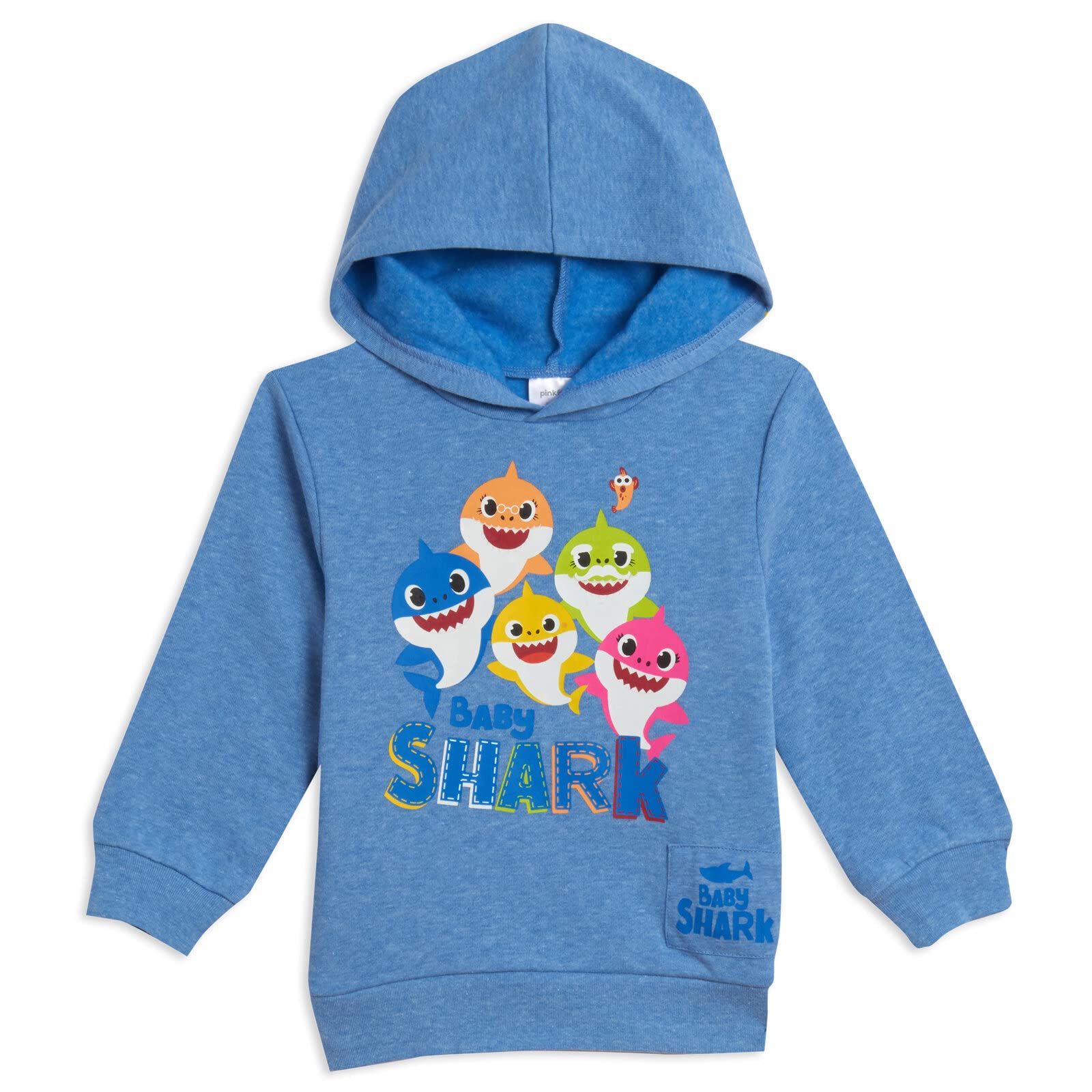 Pinkfong Baby Shark Fleece Pullover Hoodie for Infants & Toddlers - Soft & Cozy Kids' Winter Wear for Playtime & Outdoor Activities