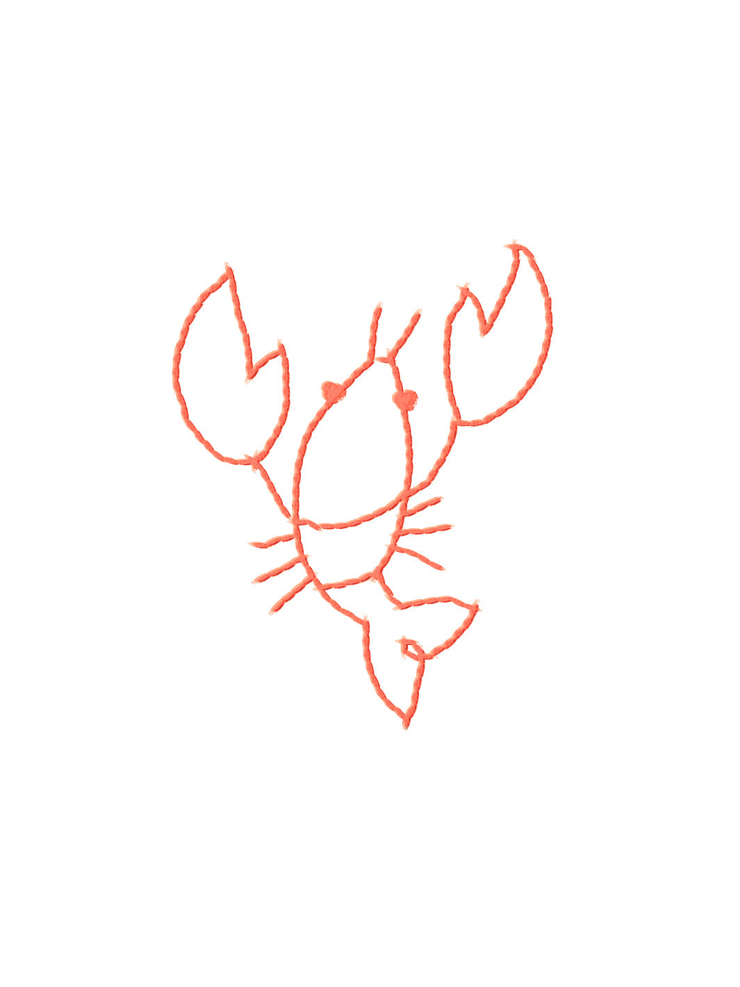 Lingua Franca Lobsters Wallpaper - Coral & Red Tropical Design for Coastal & Nautical Home Decor | Perfect for Beach Houses, Bathrooms & Kitchen Backsplashes