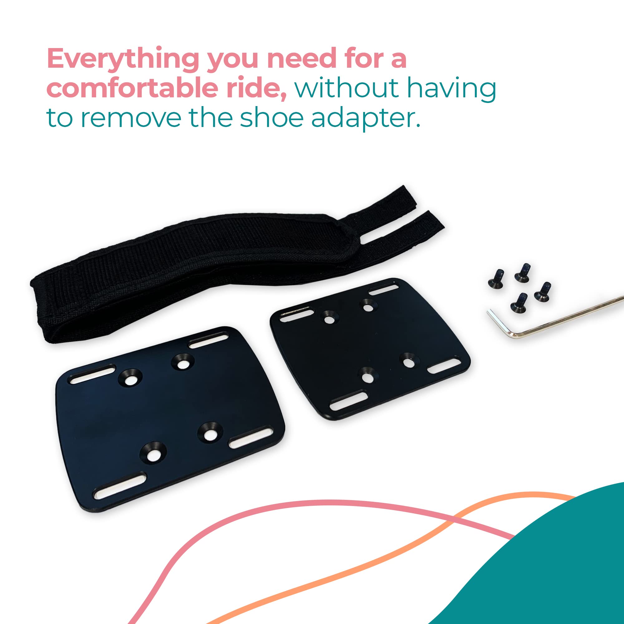 Peloton Bike Toe Cages & Clips - Compatible with Peloton Bike/Bike+ - Use Regular Sneakers - Secure Shoe Cage Pedal Converter for Indoor Cycling - Perfect for Home Workouts & Spinning Classes