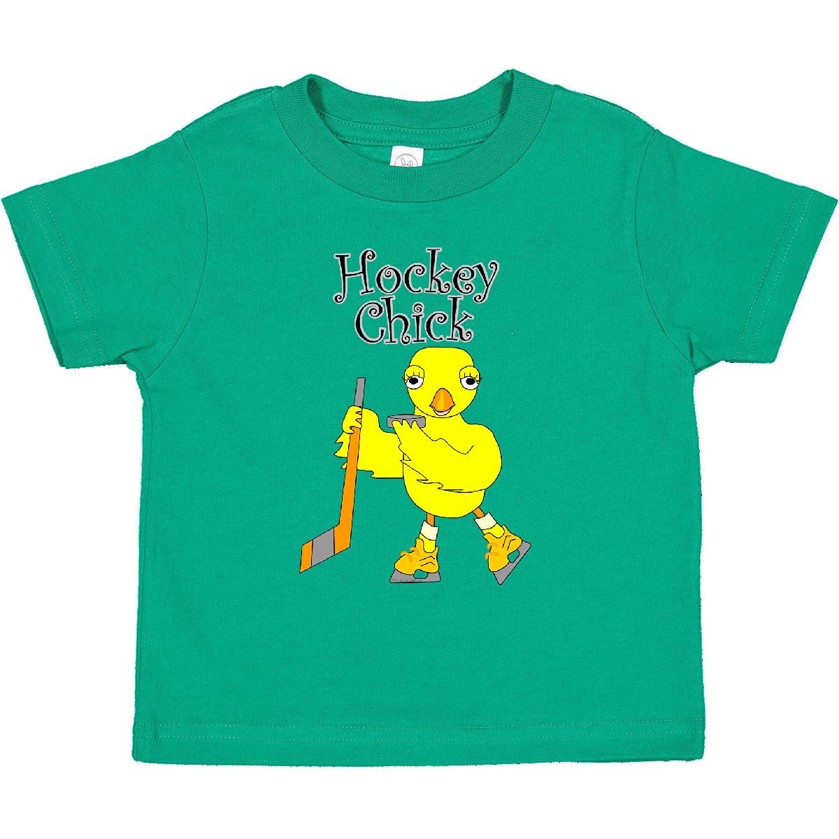 Inktastic Hockey Chick Text Toddler T-Shirt - Cute Hockey Lover Outfit for Kids - Perfect for Game Days, Sports Events & Casual Wear