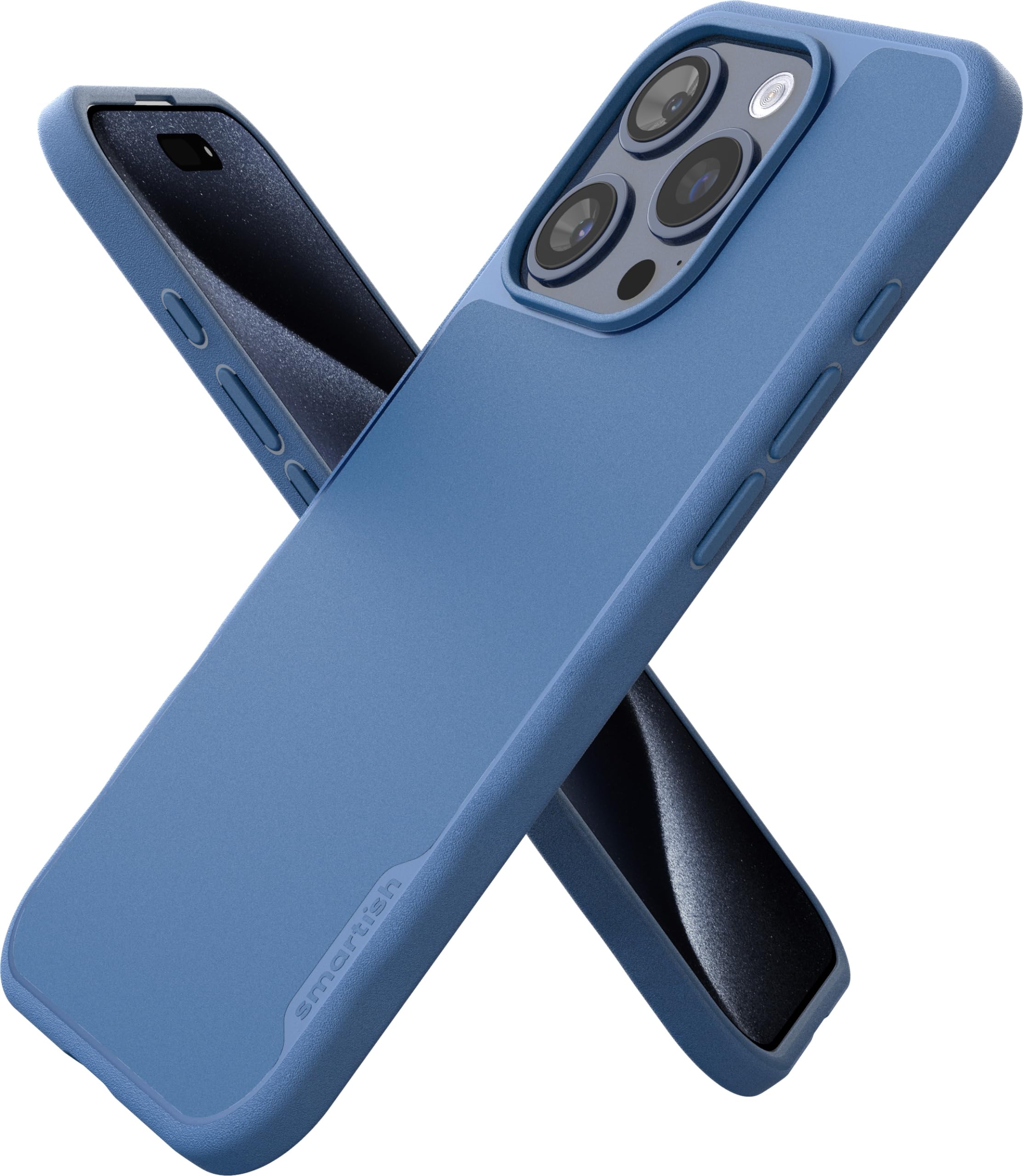 Smartish iPhone 15 Pro Magnetic Case - Slim Protective Cover with MagSafe Compatibility & Microfiber Lining | Gripmunk Design for Secure Hold | Perfect for Daily Use, Travel & Outdoor Activities - Blues on The Green