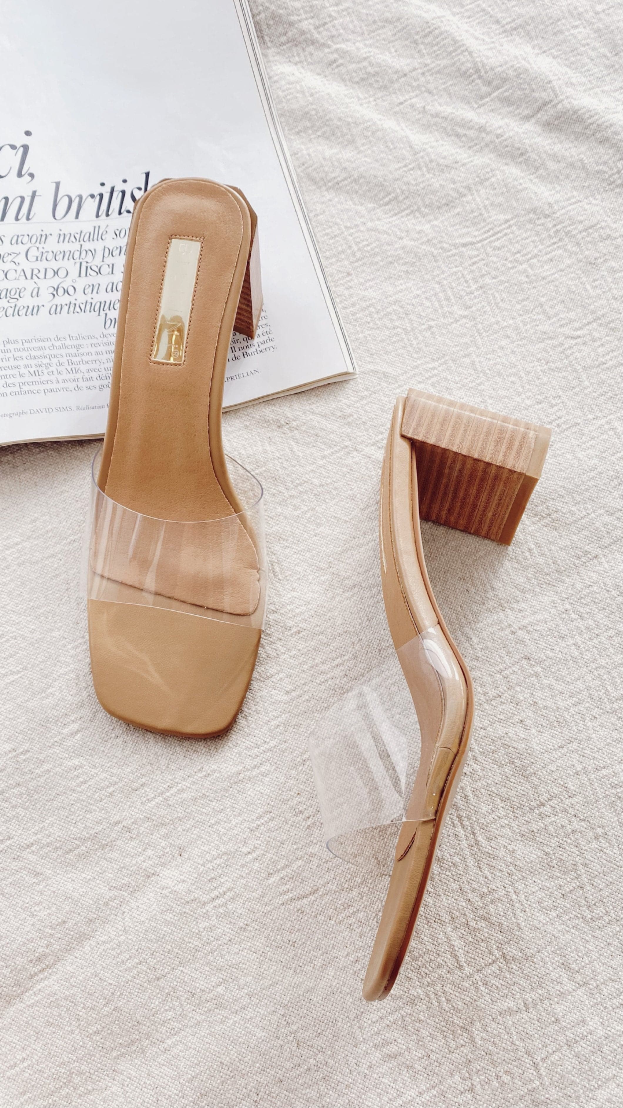 Lucy Heel Women's Sandals - Comfortable Clay & Clear Strappy Summer Shoes for Beach, Party & Casual Outings