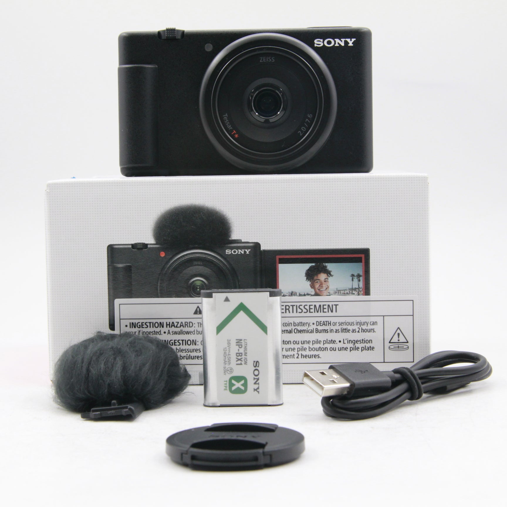 Open Box Sony ZV-1F Vlogging Camera (Black) - Perfect for YouTube Content Creators, Travel Vlogging & Social Media