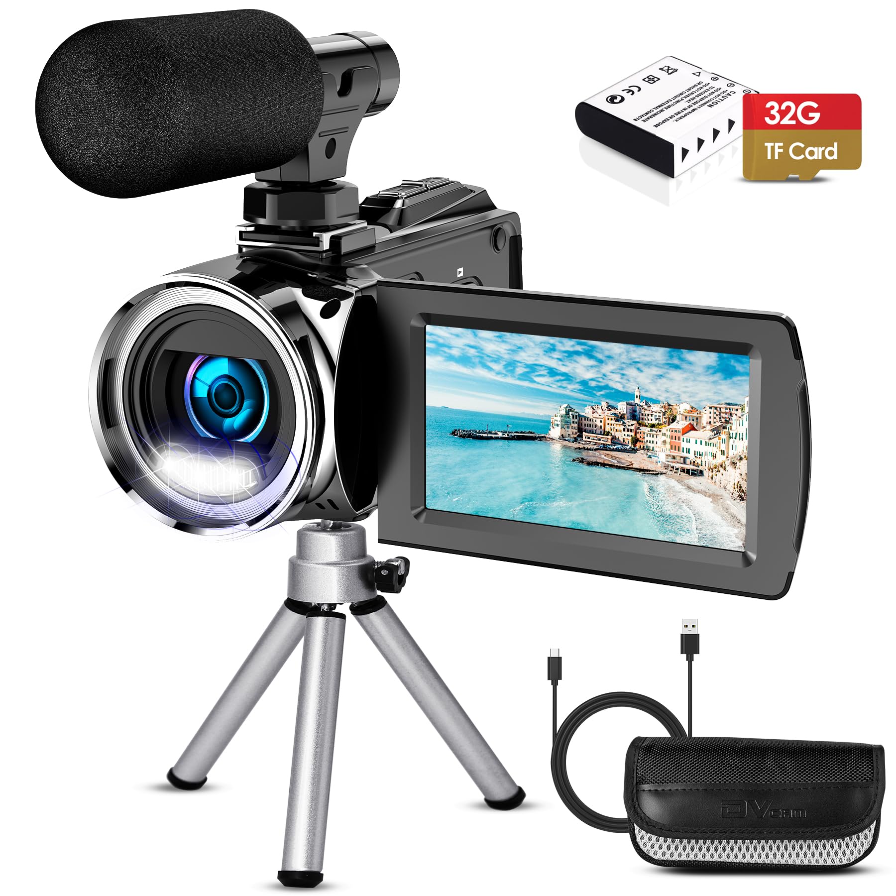 4K 48MP Vlogging Camera with 18X Digital Zoom - Hojocojo 30FPS Video Recorder, 3.0
