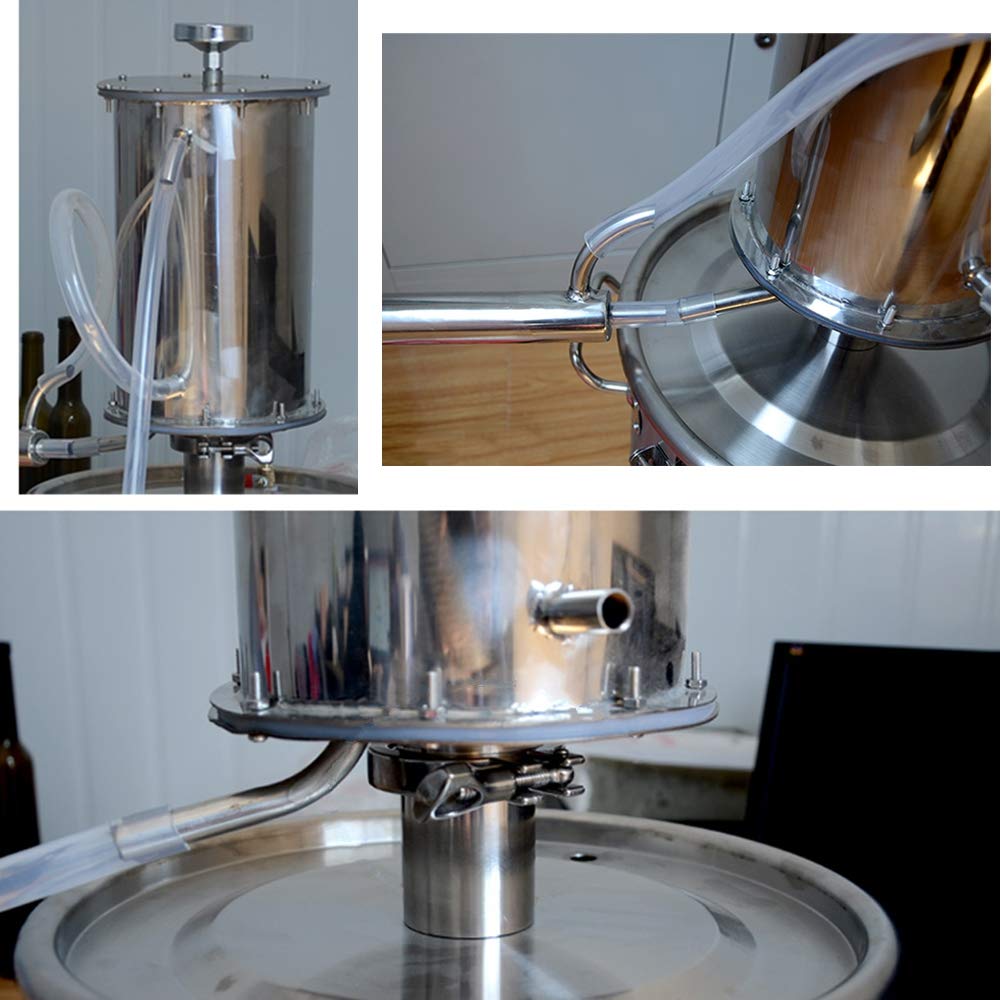 Premium Moonshine Still Kit for Home Distilling - Alcohol & Essential Oil Boiler with Built-in Thermometer - Perfect for Whiskey, Vodka, and DIY Essential Oils Making