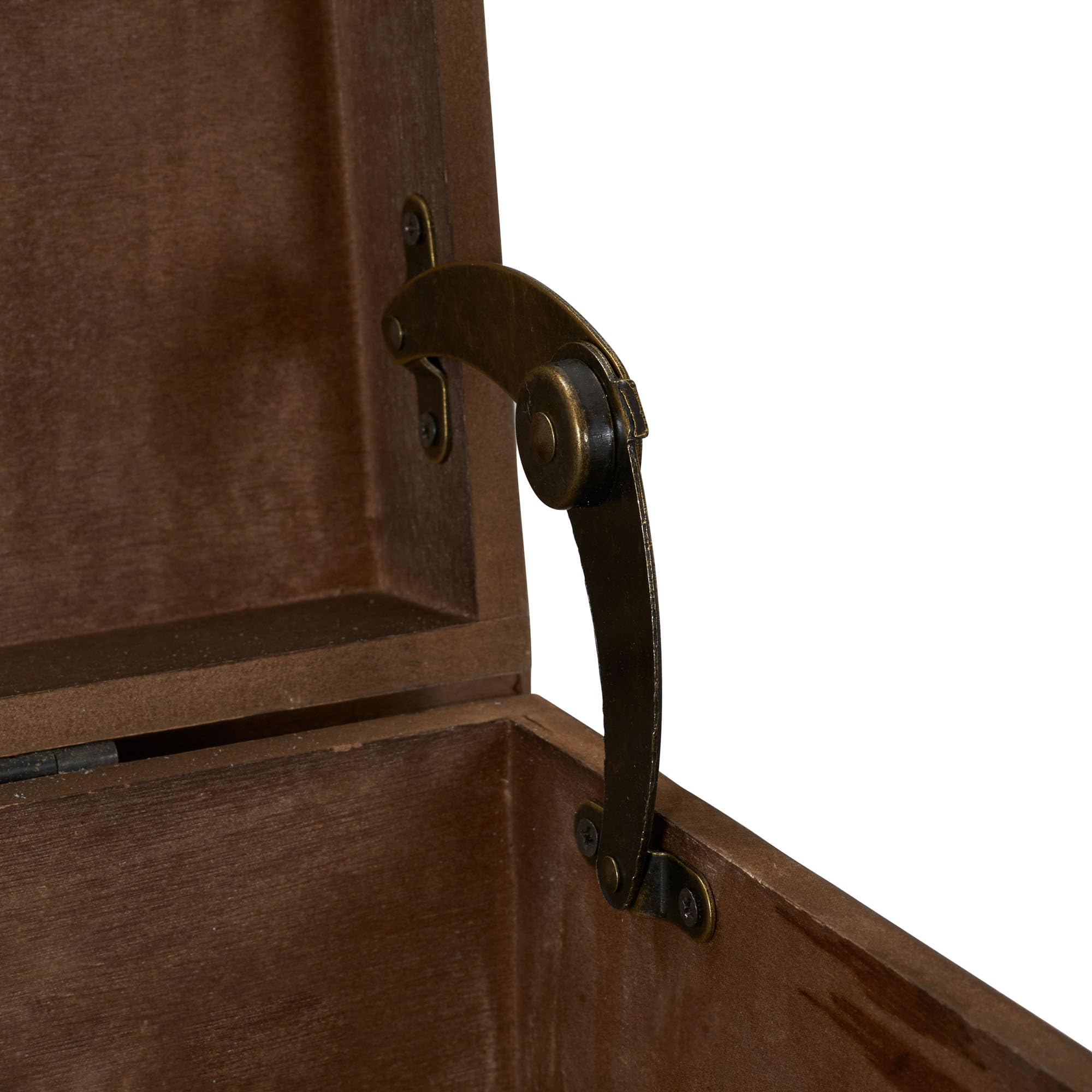 Large Brown Wooden Arch Trunk Storage Chest for Home Organization - Perfect for Bedroom, Living Room, or Entryway Storage