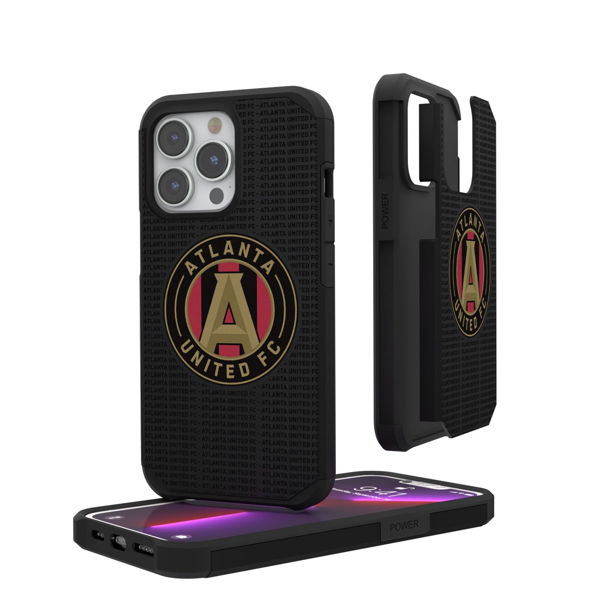 Atlanta United FC Text Backdrop Rugged Phone Case - Durable Protective Cover for iPhone & Android - Perfect for Soccer Fans & Game Day