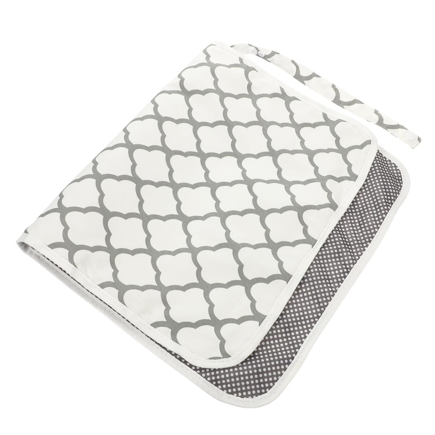 ifundom 4-Pack Portable Baby Changing Mat - Soft Washable Changing Pad with Polyester Cotton Blend, Grey - Perfect for Diaper Changes at Home, Travel & On-the-Go