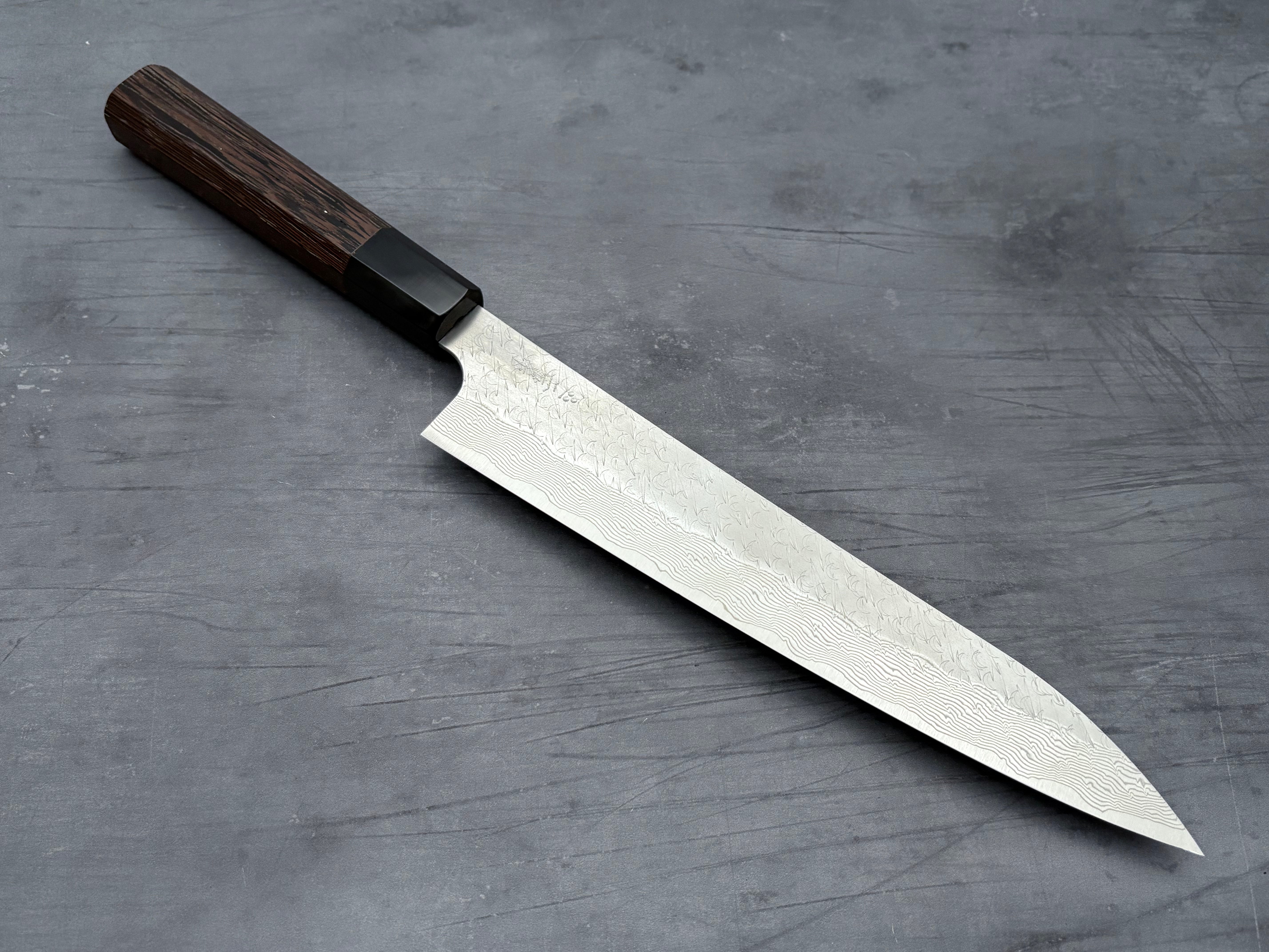 Nigara Hamono SG STRIX Damascus Sujihiki 240mm Japanese Chef Knife - High Carbon Steel, Hand-Forged Blade for Slicing Meat, Sushi & Precision Cutting - Perfect for Professional Chefs & Home Cooks