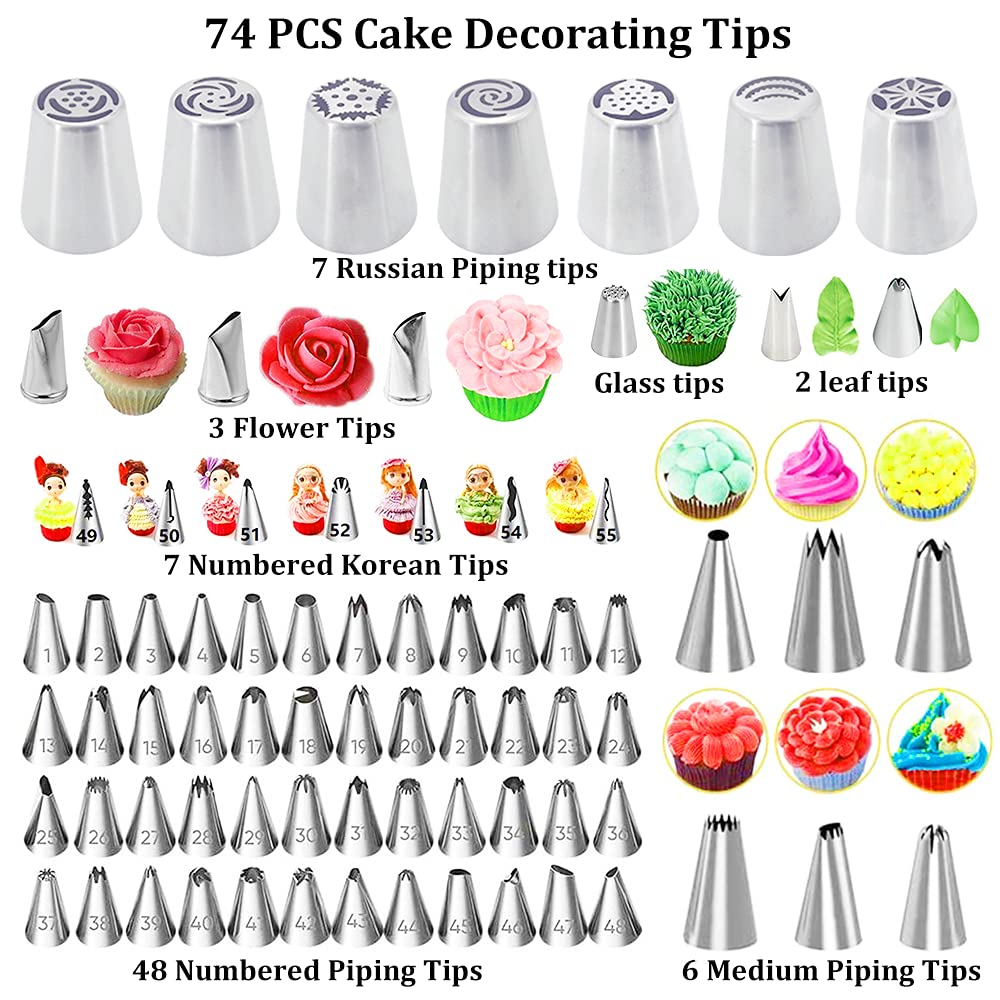 Gawren-H&E 678 PCS Cake Decorating Supplies Kit - Complete Baking Set with Cake Carrier, 3 Springform Pans, Piping Bags & Tips, Chocolate Molds, Cake Stand - Perfect for Home Bakers, Birthday Parties & Wedding Cake Decorating