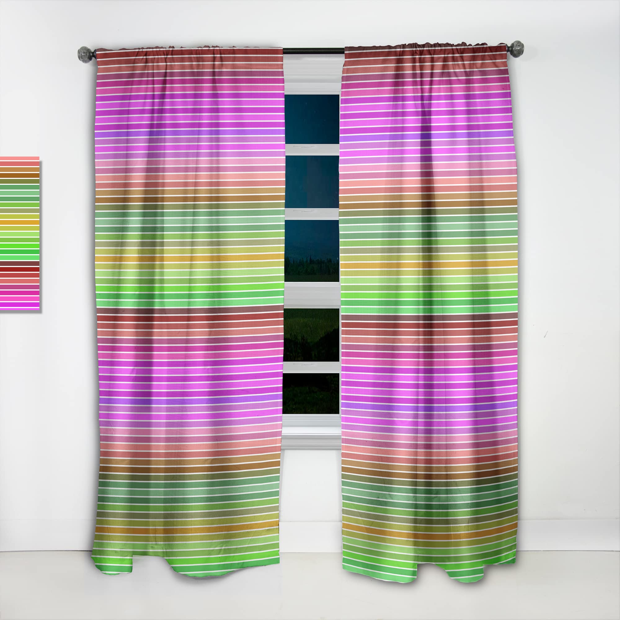 DesignQ Retro Geometric Pattern Thermal Insulated Curtains - Single Panel 52x95 Inches - Blackout Drapes for Bedroom & Living Room - Perfect for Home Decor and Light Control