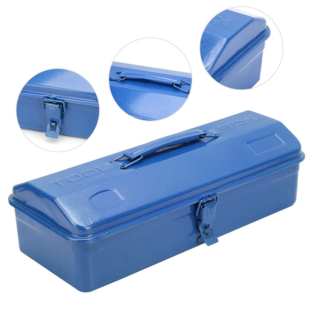 Fafeicy Heavy Duty Portable Tool Box - Durable Multifunction Iron Tool Storage Case for Repair Tools (37x16x11cm, 350 Capacity) - Perfect for Home DIY, Car Maintenance & Construction Site Organization