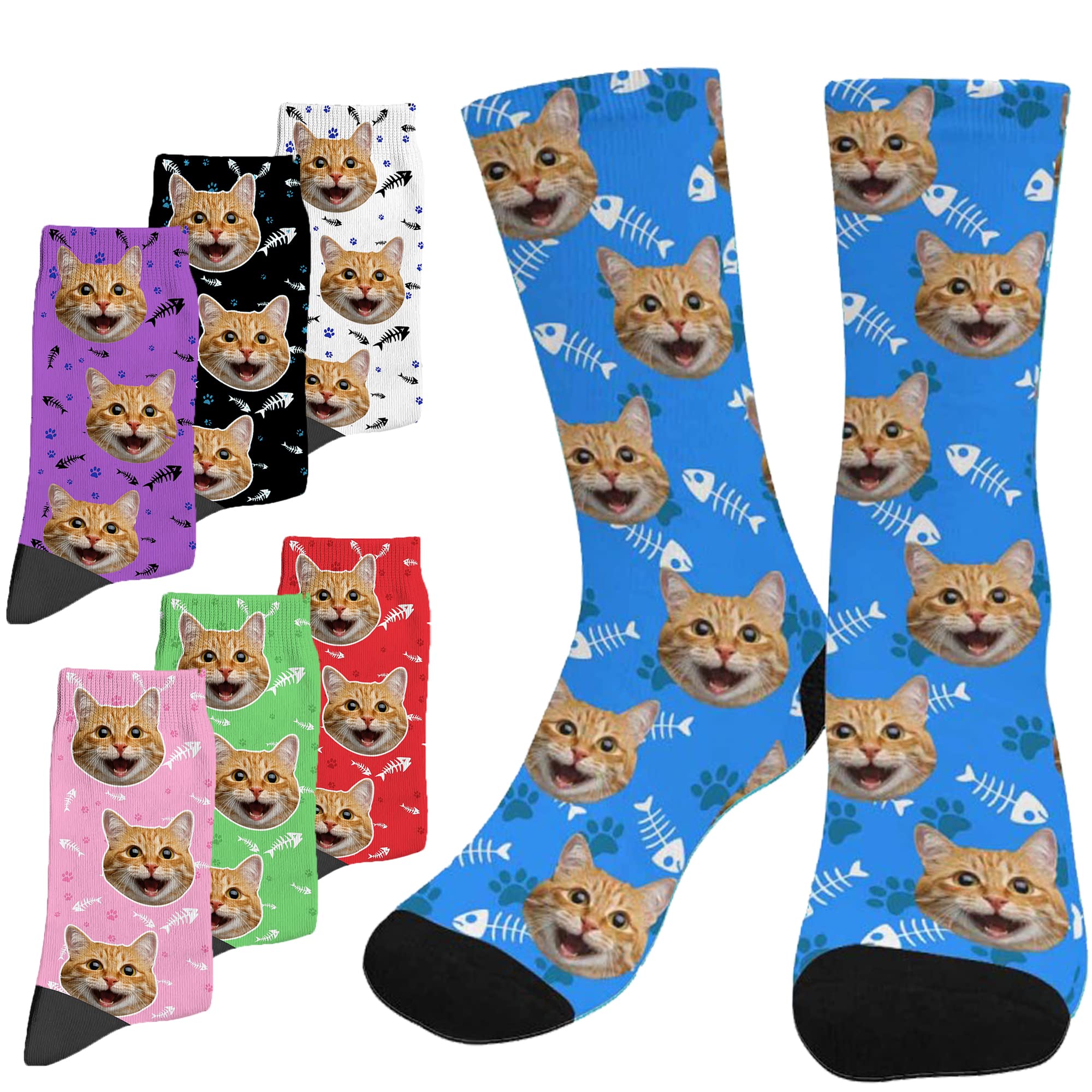 Custom Photo Socks with Your Face - Personalized Couple Socks for Men & Women - Great Gift for Anniversary, Valentine's Day & Christmas