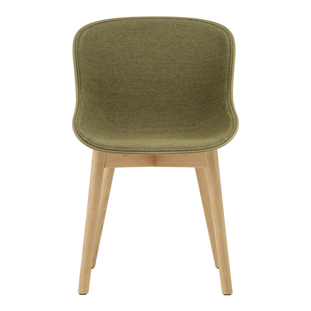 Hyg Side Chair with Wood Base and Front Upholstery - Modern Dining Room & Office Accent Chair for Home Decor
