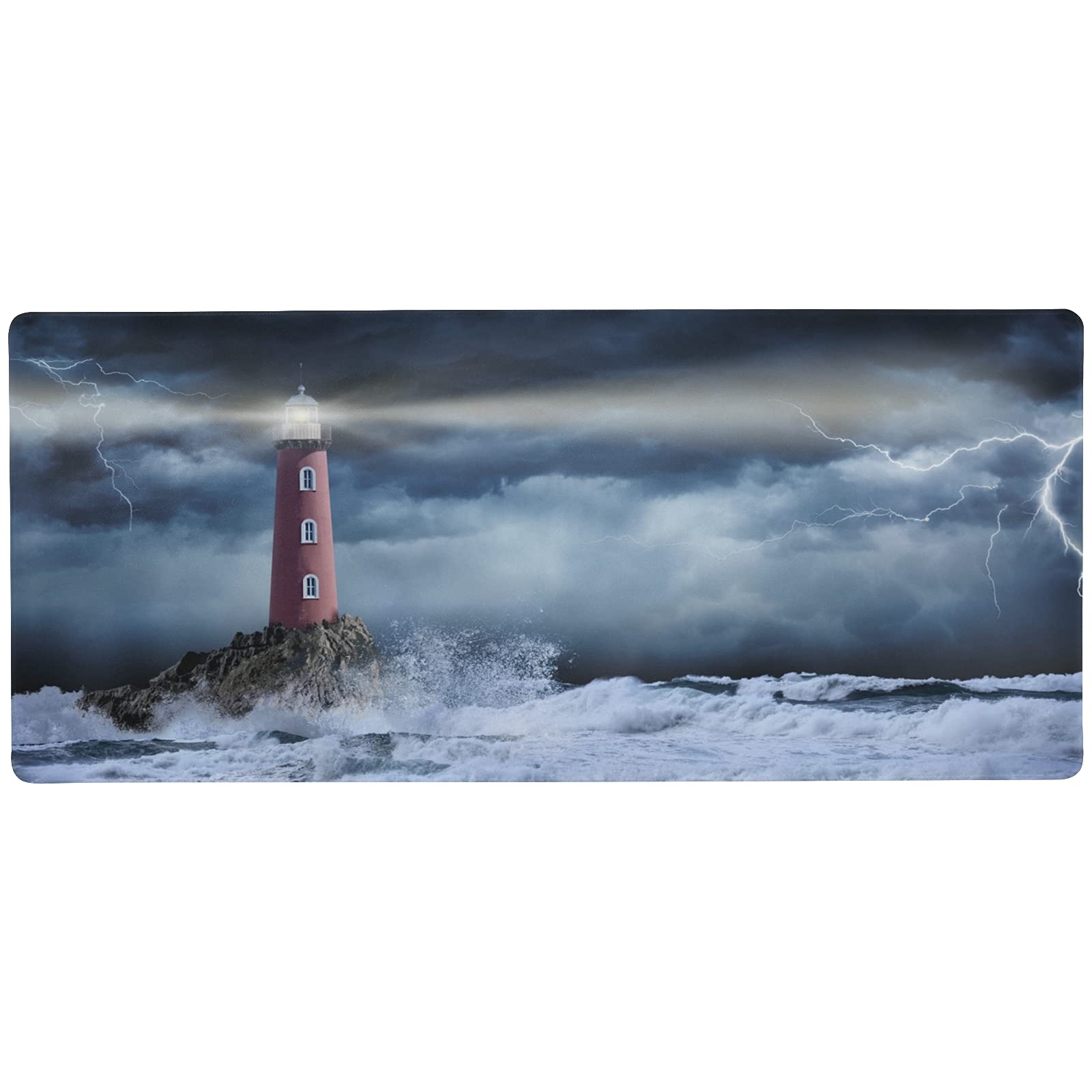 Stormy Lighthouse Extended Gaming Mouse Pad - 31.5