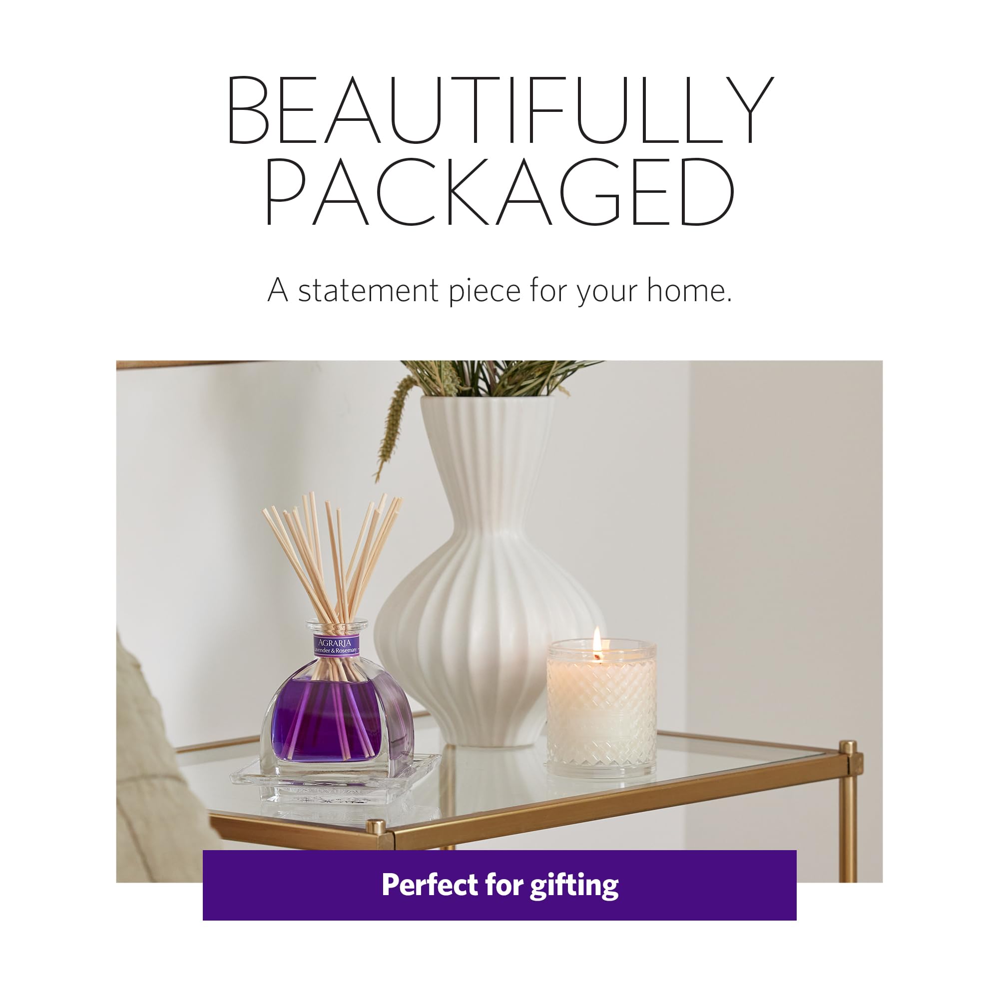 AGRARIA Premium Scented Soy Wax Candles - Long-Lasting Vegan Home Fragrance Candles for Relaxation & Aromatherapy - Elegant 7oz Gift for Housewarming, Spa Nights & Romantic Dinners