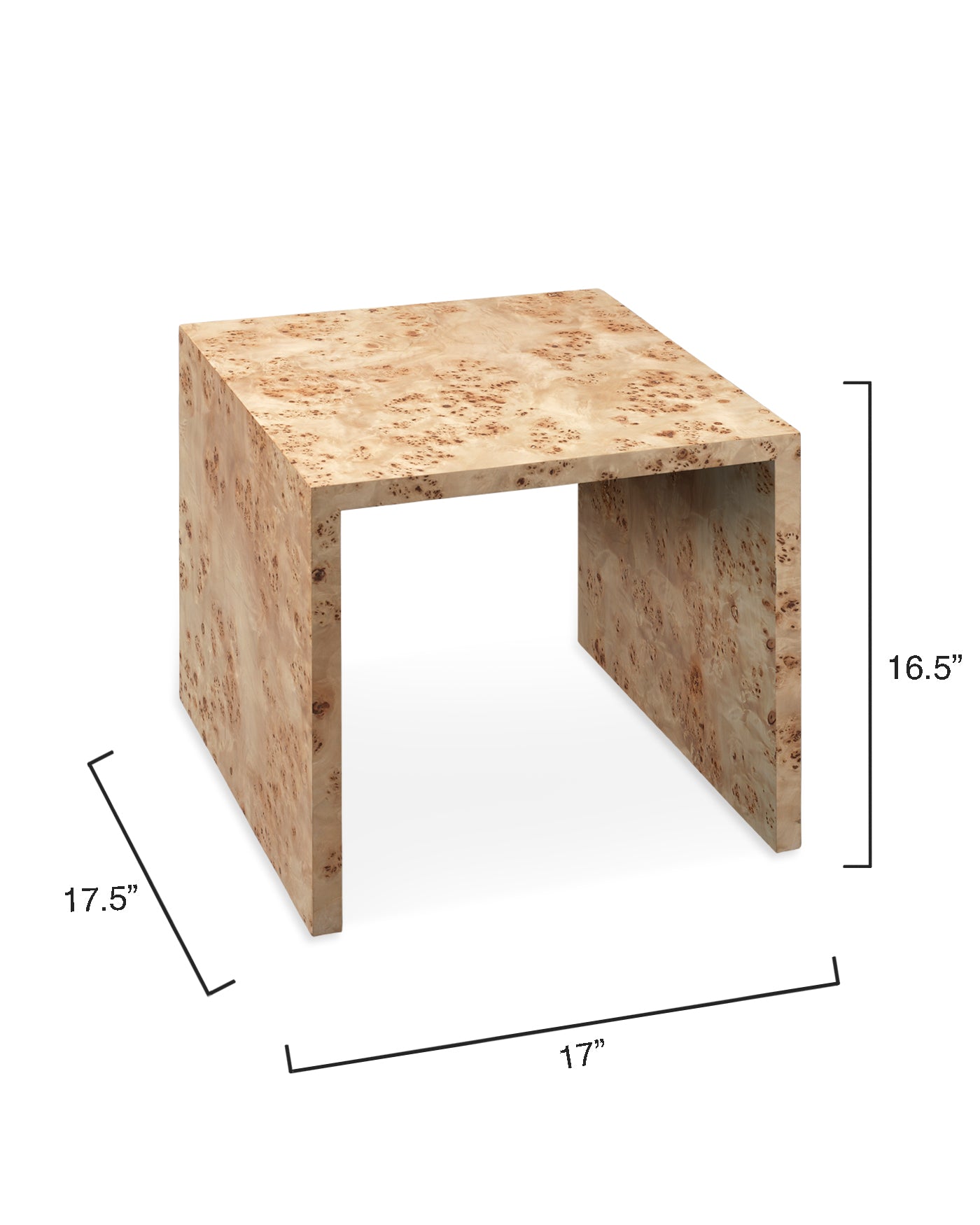 Natural Wood Bedford Nesting Tables Set of 2 - Modern Side End Tables for Living Room, Bedroom, or Office - Space Saving Furniture for Small Spaces