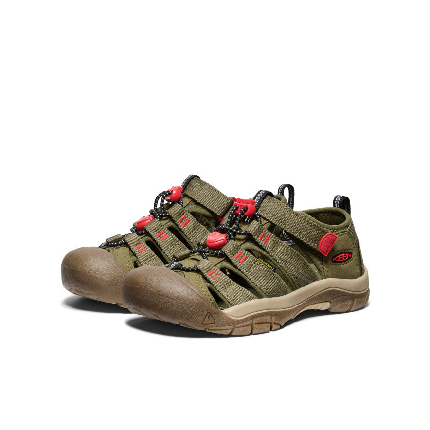 Newport H2 Sandals for Big Kids | Martini Olive & Aura Orange Color | Perfect for Beach, Pool & Summer Outdoor Activities