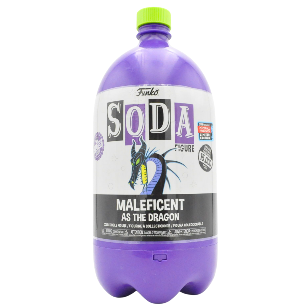 Funko 3 Liter Soda Maleficent as Dragon with Fire - 2022 Fall Convention Exclusive Collectible Figure | Perfect for Disney Fans & Pop Culture Collectors