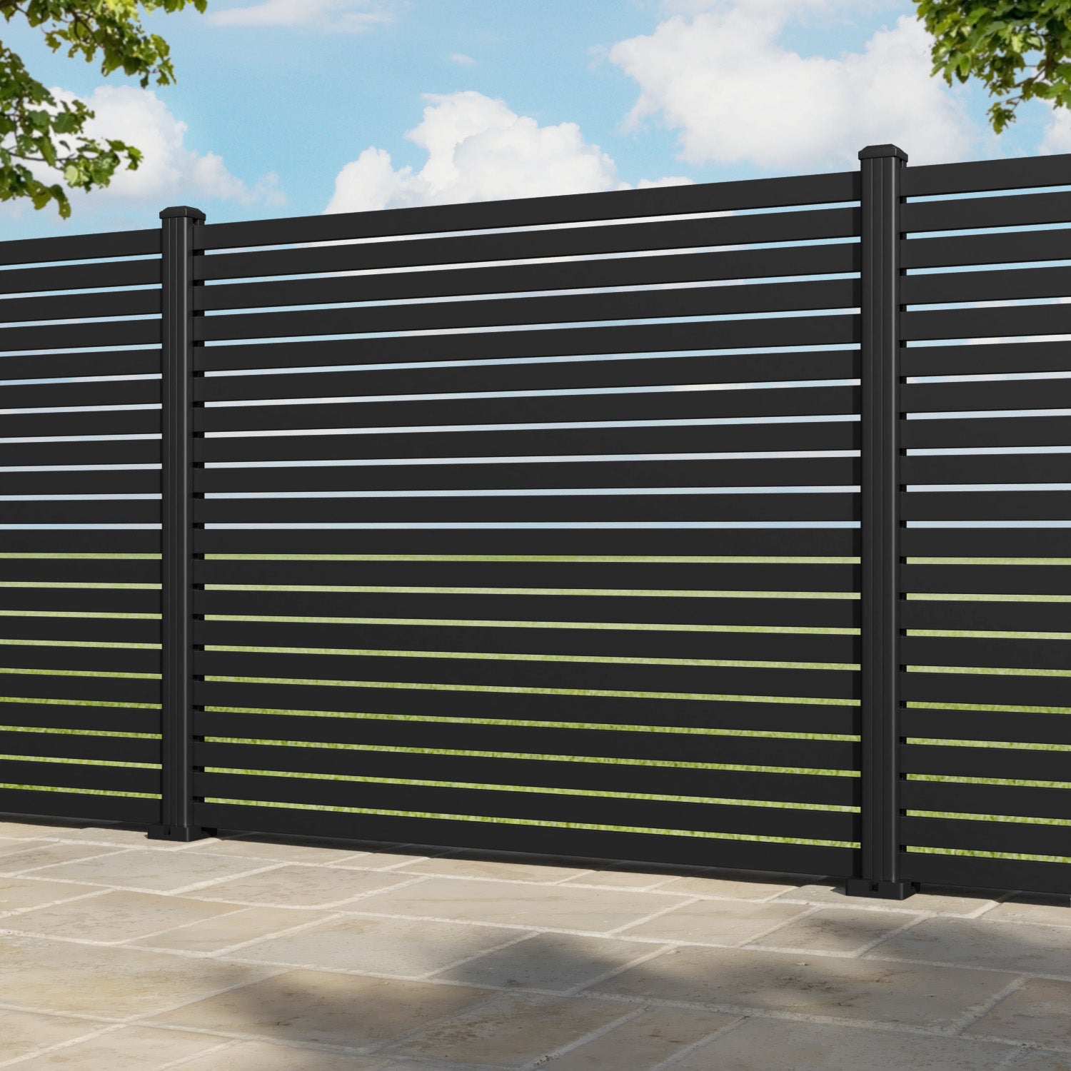 Aria Aluminum Fence Panel - Custom RAL Color with Aluminum Posts | Durable Outdoor Privacy Fence for Garden, Yard & Pool Safety