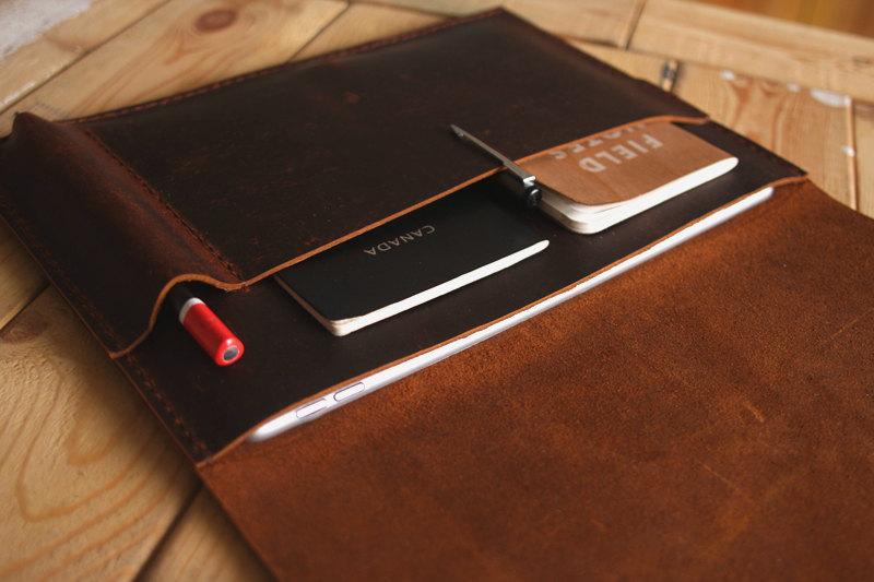 Premium Personalized Leather Case for Microsoft Surface Go - Custom Name/Initials, Slim Fit Protection for Work, School & Travel