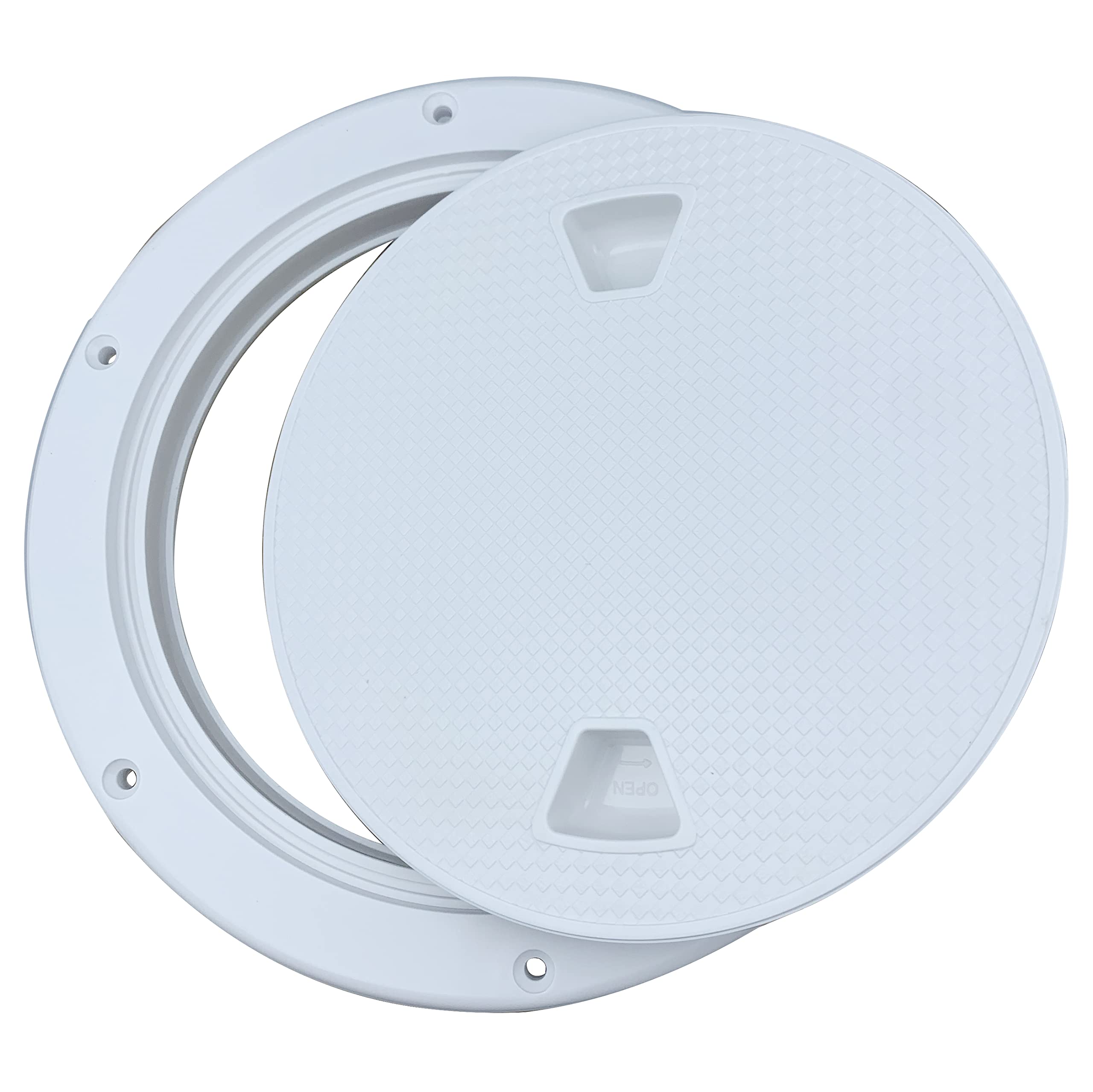 4 Inch Round Marine Boat Inspection Deck Plate Hatch - Waterproof with Detachable Cover & Pre-Drilled Holes for Kayak, Yacht & Outdoor Installations | Perfect for Deck Access, Storage & Maintenance on Boats and Watercraft
