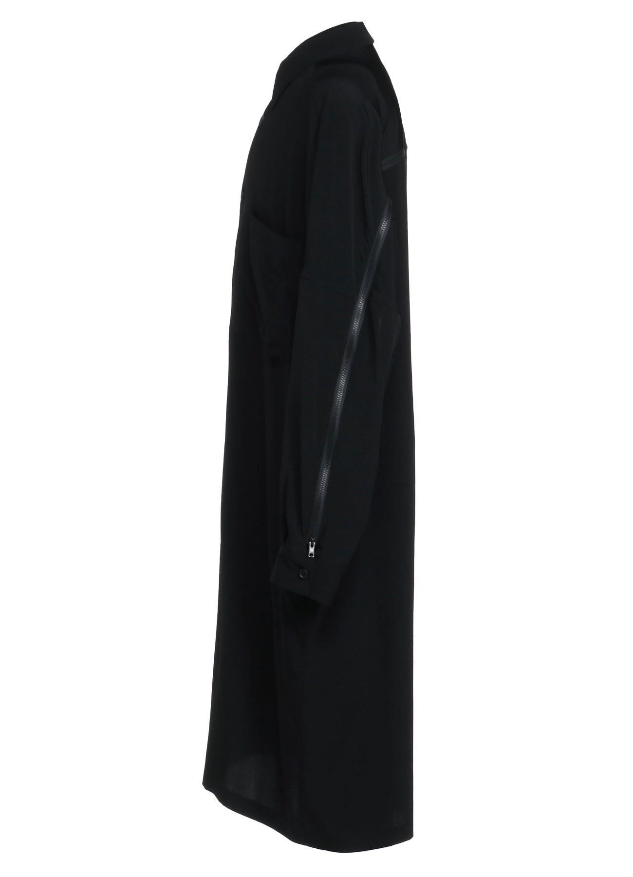 Elegant Crepe de Chine Back Yoke Zip Coat for Women – Perfect for Office Wear, Evening Outfits & Fall Layering