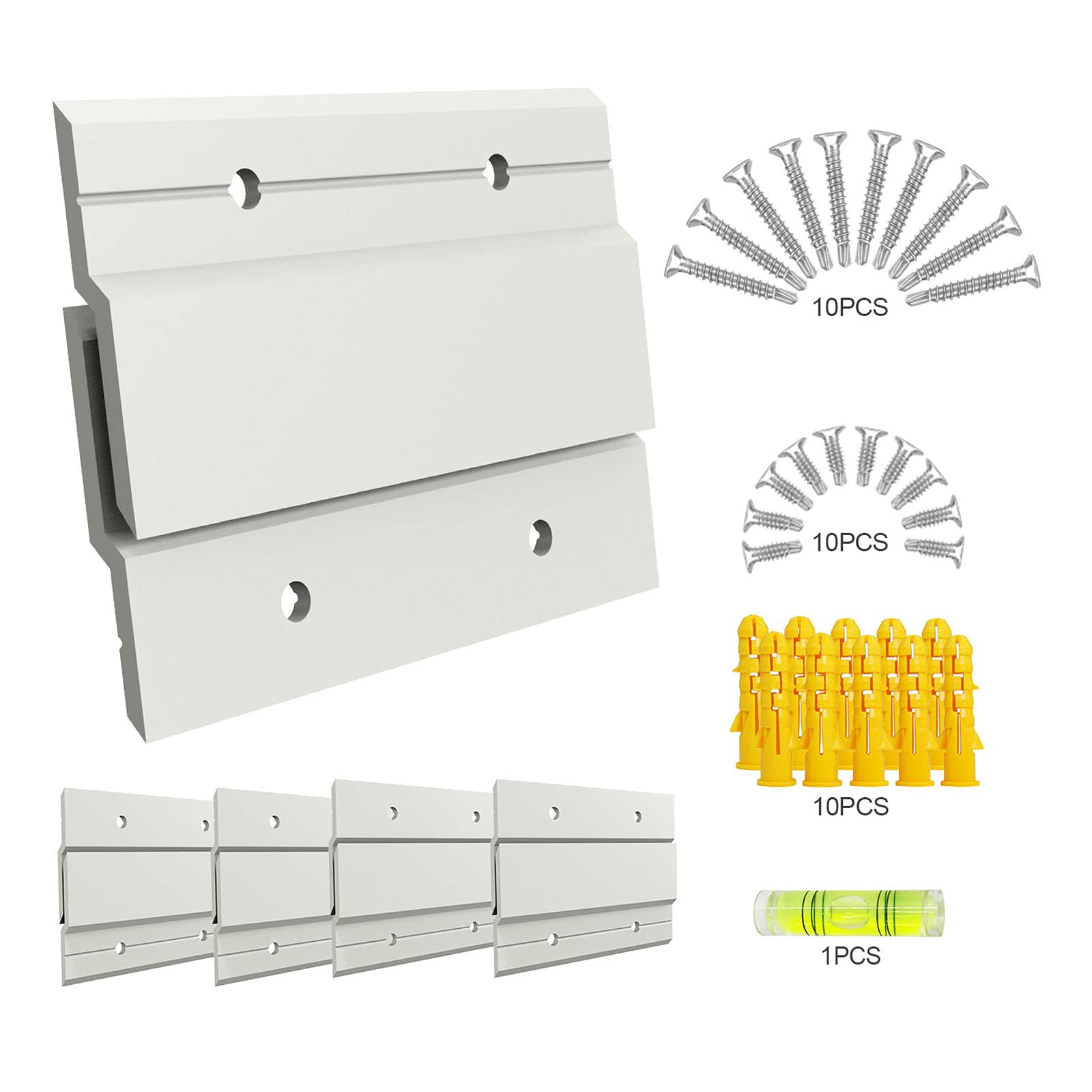 5 Pairs 4 Inch French Cleat Picture Hangers - Heavy Duty Z Clips for Wall Mounting Mirrors, Photo Frames, Artwork & Shelves - Secure Hanging Hardware for Home & Office Decor
