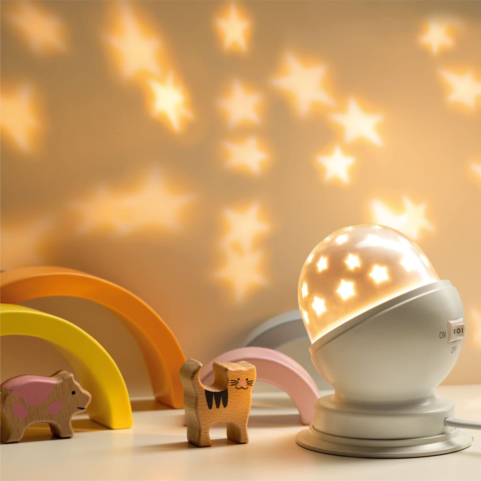 Star Night Light for Kids - Plug-in Night Light with Timer, 3000K Warm White (1 Pack) - Perfect for Bedrooms, Nurseries & Kids' Rooms