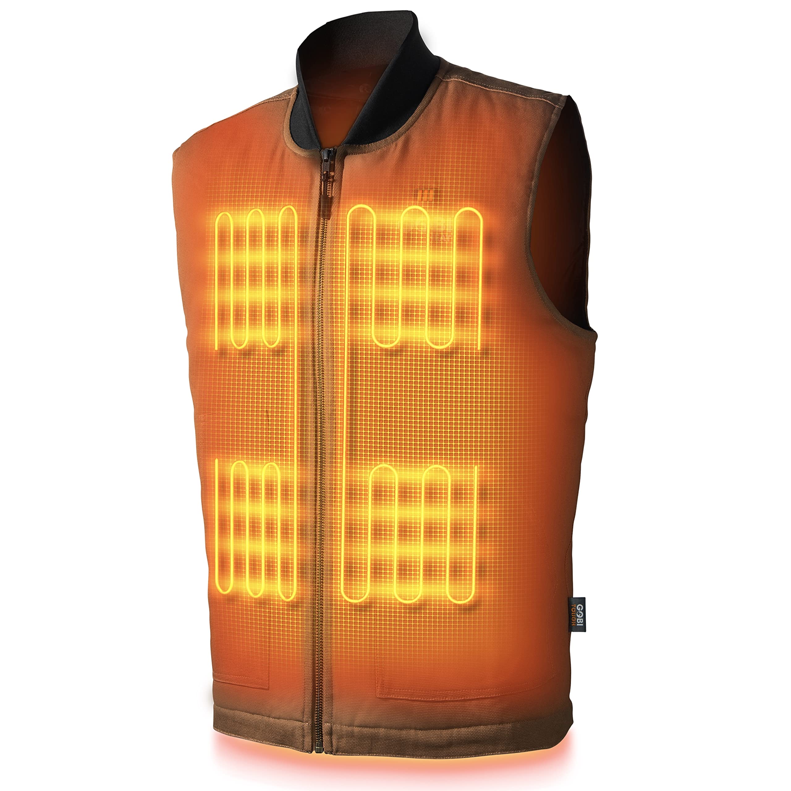 Ibex Men's Heated Work Vest with 9-Hour Battery Life - 3 Adjustable Heat Settings (Includes Battery & Charger) - Perfect for Outdoor Jobs, Winter Construction & Cold Weather Activities