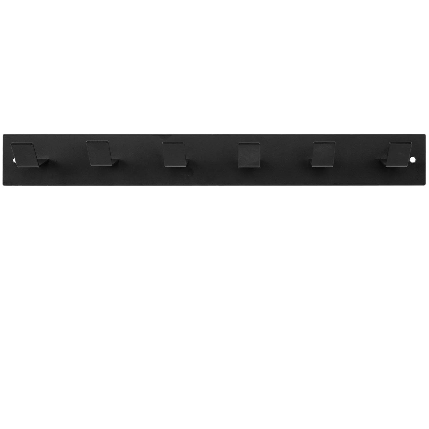 Black Metal Wall Mounted Gym Equipment Rack - 6 Hook Exercise Organizer for Resistance Bands, Jump Ropes & Weight Belts - Perfect for Home Gym, CrossFit & Fitness Accessories Storage