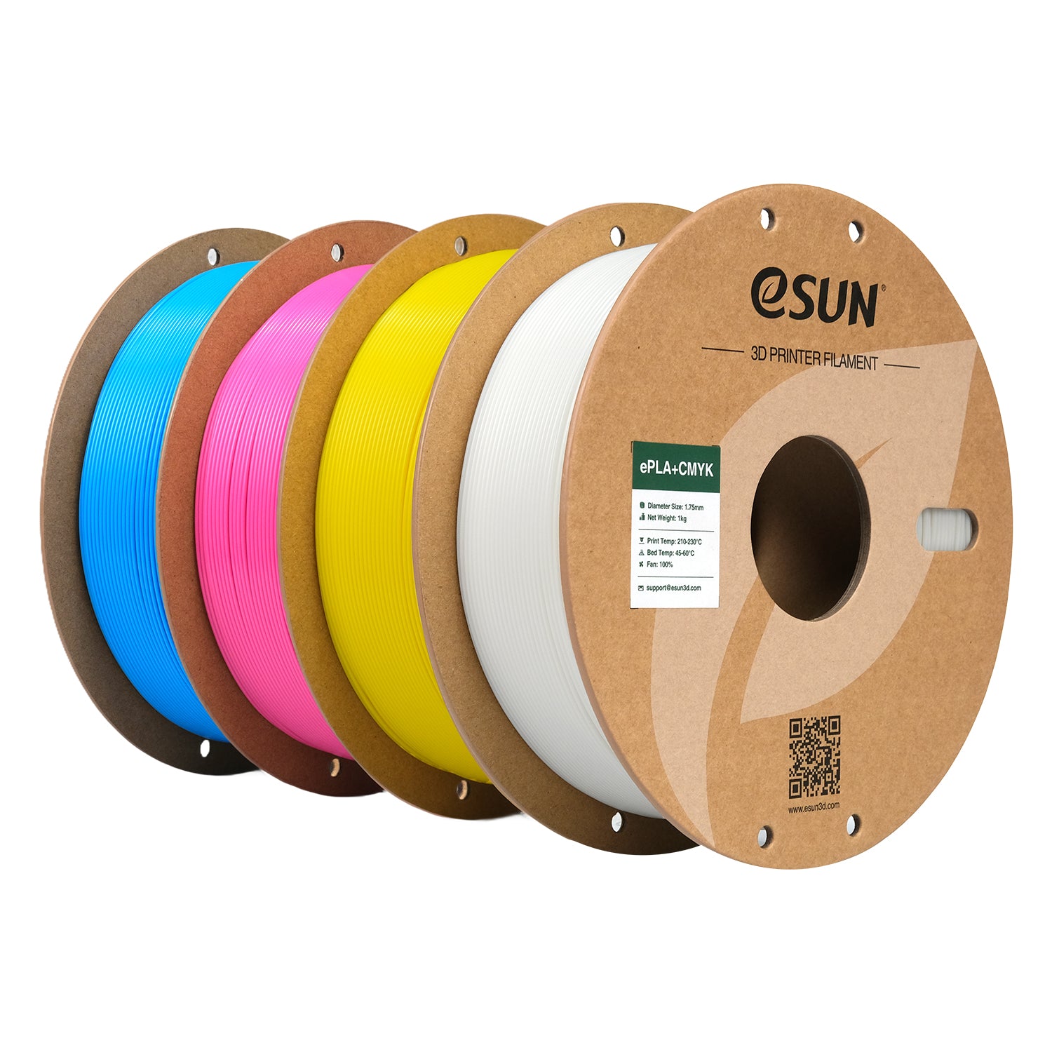 eSUN PLA+ 3D Printer Filament 1kg Spool (1.75mm) - High-Quality CMYK Colors for Smooth Printing - Perfect for DIY Projects, Prototyping & Home 3D Printing