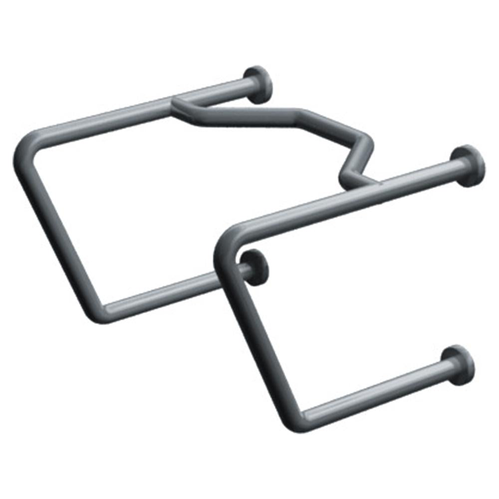 ASI 3434 Grab Bar Straddle Exposed Flange Satin - ADA Compliant Bathroom Safety Handle for Seniors & Disabled - Perfect for Showers, Bathtubs & Toilets