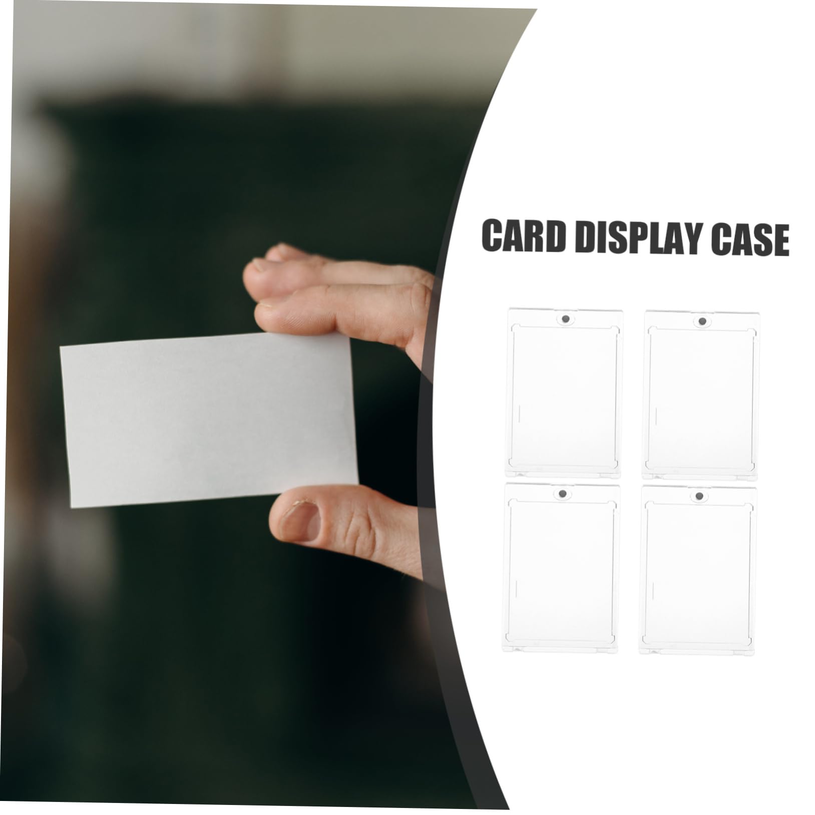 iFundom 4-Piece Magnetic Trading Card Display Case - Hard ABS Plastic Sleeves with High Clarity for Game Cards (Pokemon/Yu-Gi-Oh/MTG) - Perfect for Collectors, Tournaments & Home Display