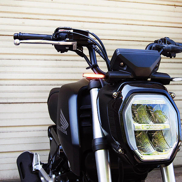 Honda Grom Front Turn Signals LED Lights for 2021-Present Models - High Visibility for Safe Riding in Day & Night