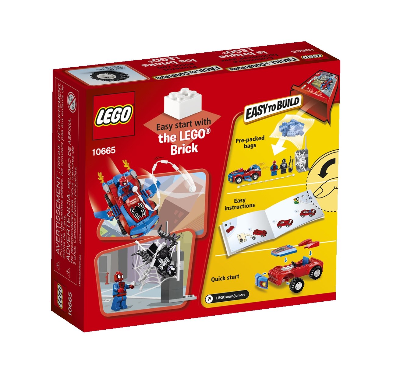 LEGO Juniors Spider-Man: Spider-Car Pursuit Building Toy Set for Kids - Superhero Play & Creative Construction Fun | Perfect for Birthday Gifts & Pretend Play Adventures
