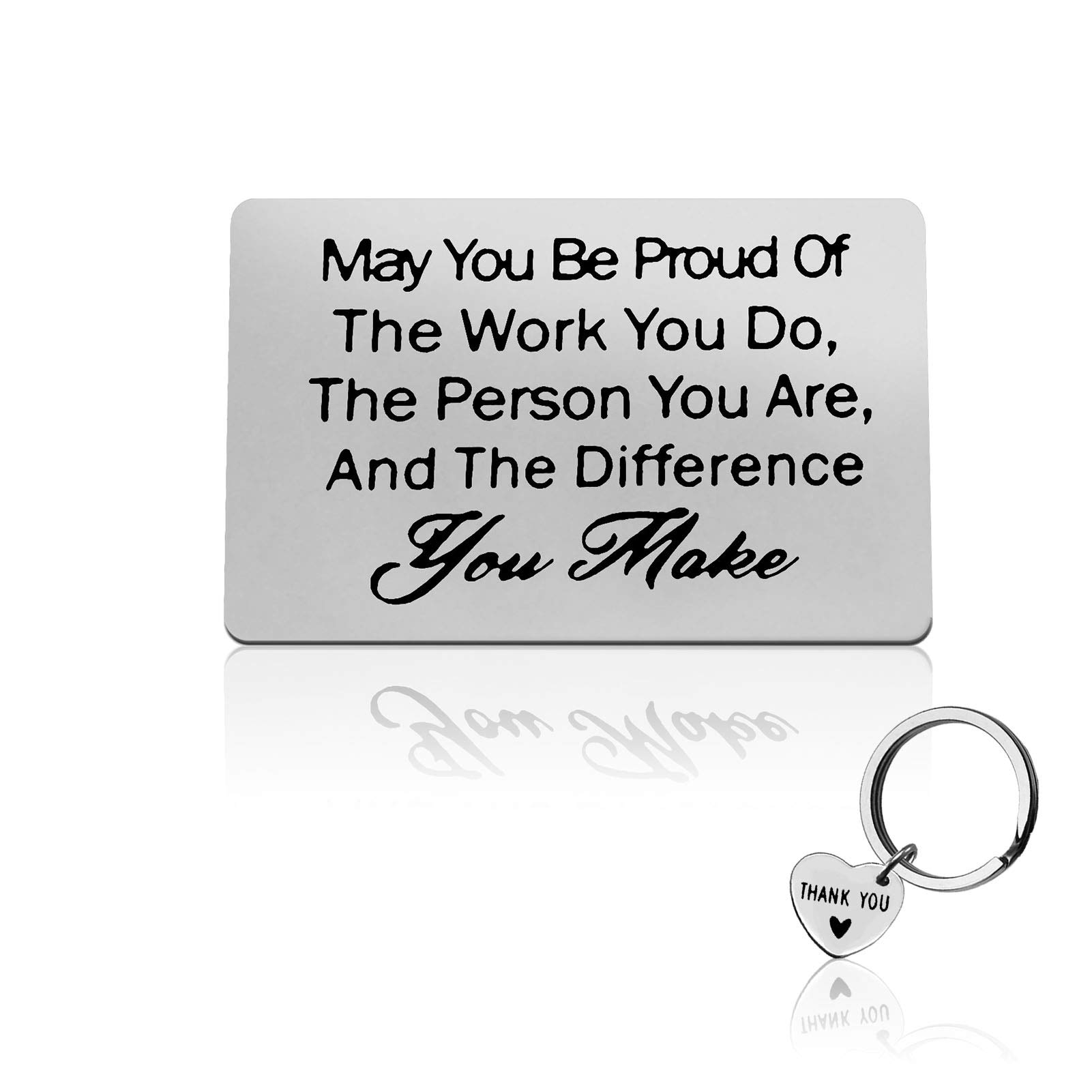 Engraved Thank You Gift Card for Employees, Teachers, Nurses - Perfect for Appreciation & Farewells