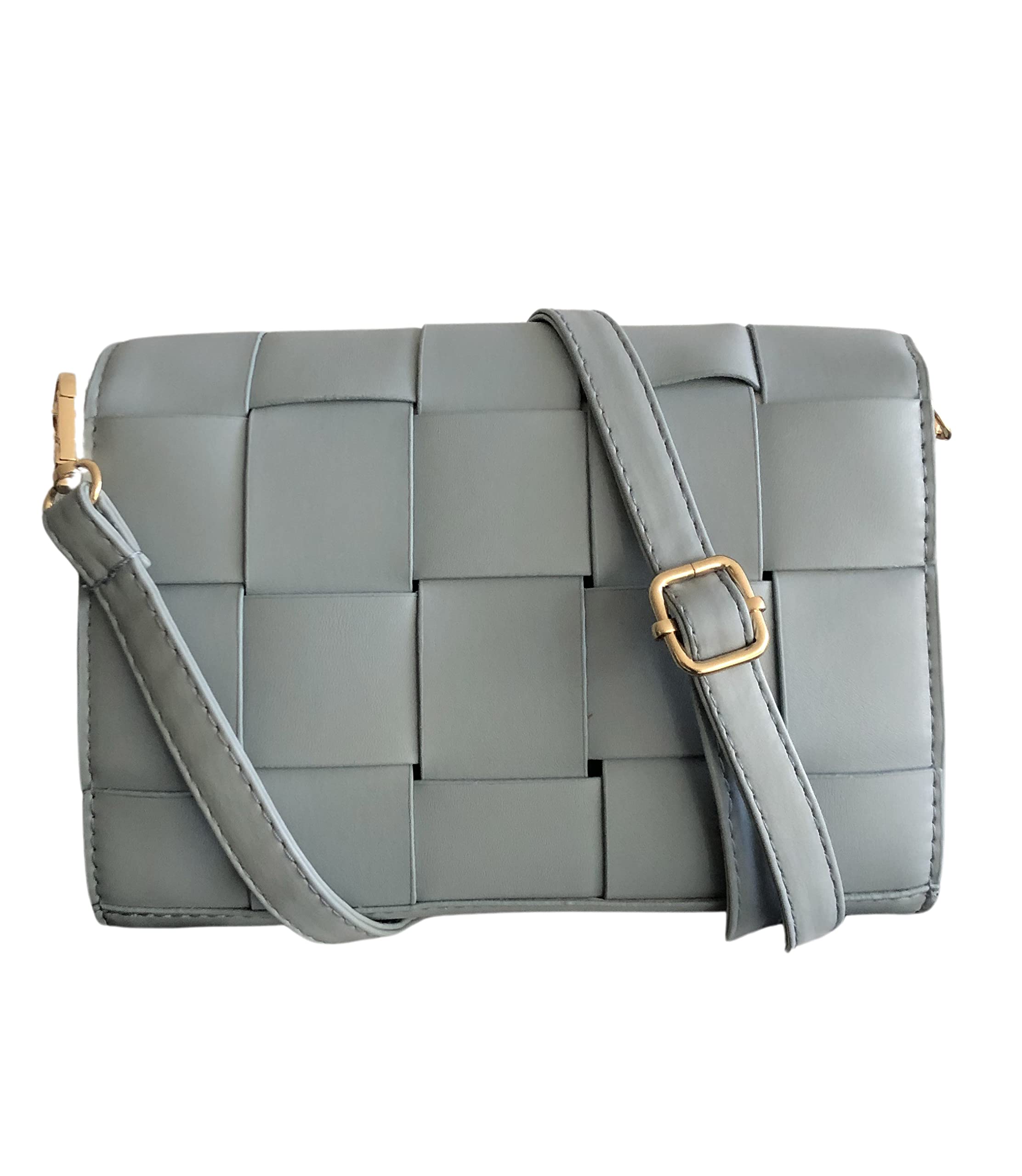 Bella Luna Small Woven Crossbody Purse for Women - Adjustable Shoulder Bag & Clutch with Removable Strap | Perfect for Daily Use, Travel, and Evening Events
