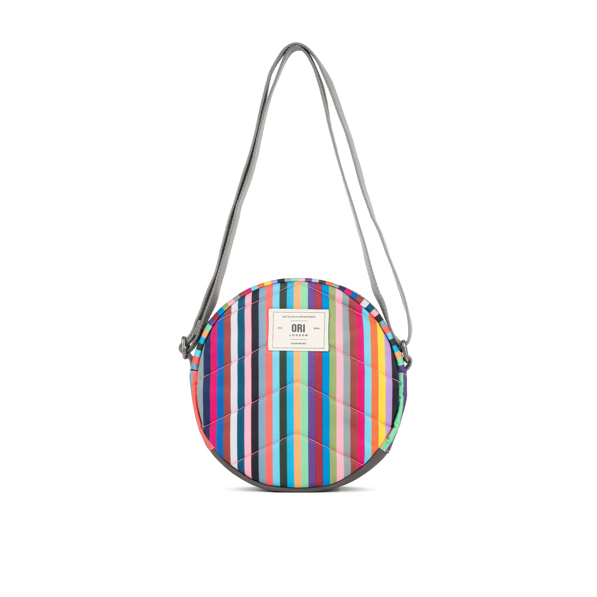Paddington B Multi Stripe Recycled Canvas Tote Bag - Eco-Friendly Fashion Accessory for Work, Travel & Everyday Use
