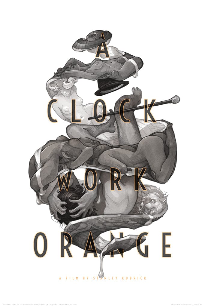 A Clockwork Orange Vintage Screen Printed Poster - Classic Movie Art for Home, Office & Theater Decor