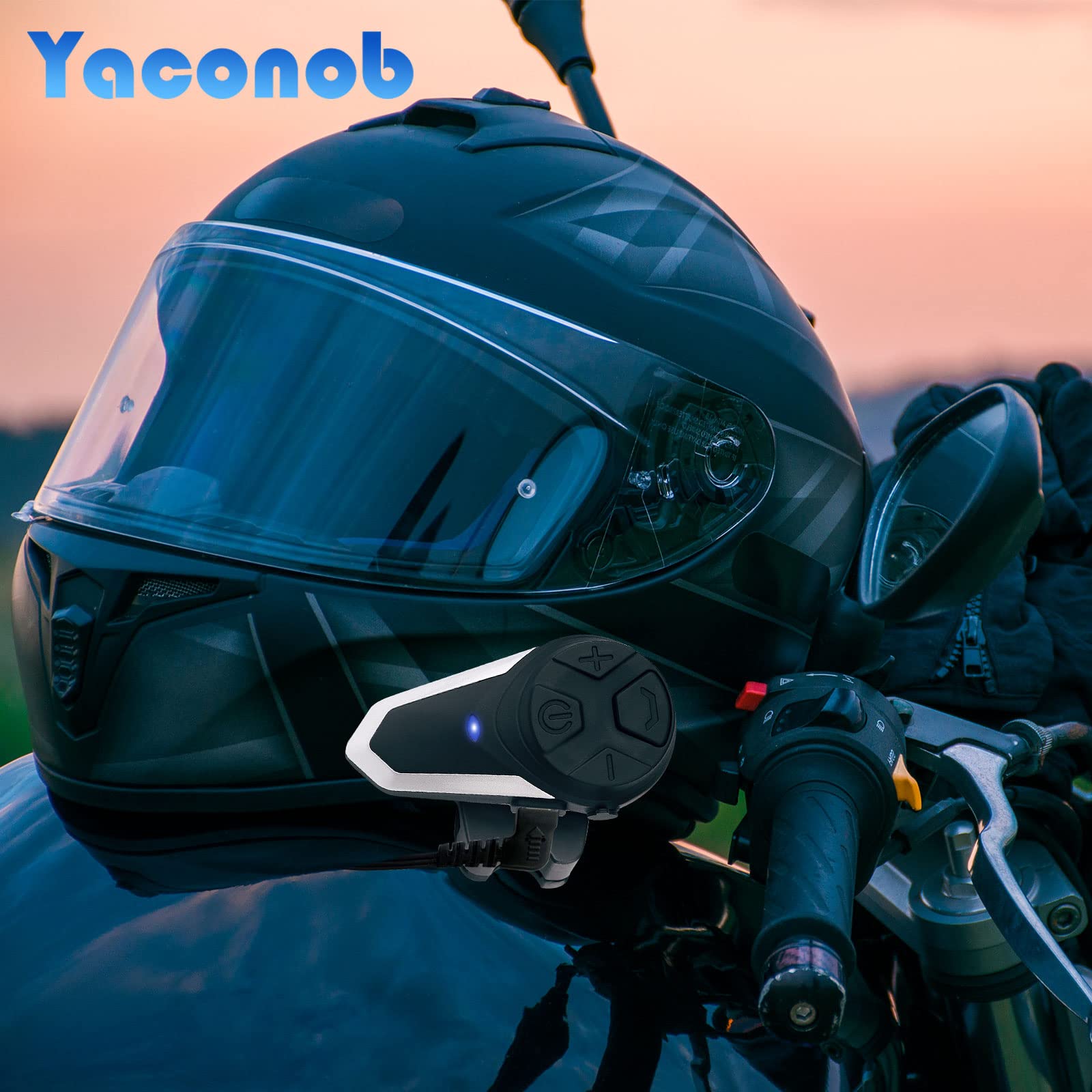 BT-S3NS Motorcycle Bluetooth Headset - 1000m Range Wireless Helmet Intercom for 2-3 Riders | Waterproof, Hands-Free Calling, Stereo Music, FM Radio, GPS Navigation & MP3 Support (2 Pack) | Perfect for Group Riding, Commuting & Long-Distance Tours