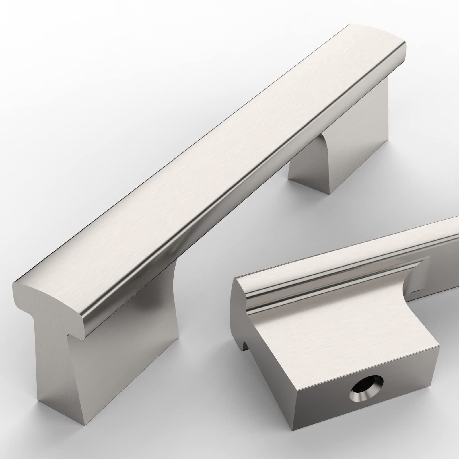 Asidrama 20 Pack 3 Inch (76mm) Brushed Satin Nickel Cabinet Handles - Modern Kitchen & Bathroom Drawer Pulls for Cabinets, Cupboards, Dressers & Furniture Hardware (Easy Installation, Durable Finish)