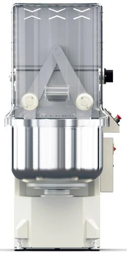 AMPTO Twin Diving Arms Mixer - 123 1/2 lb Dough Capacity, 208-220V/60/1PH Commercial Dough Mixer (Model IBT55INV) - Perfect for Bakeries, Pizza Shops & Commercial Kitchens