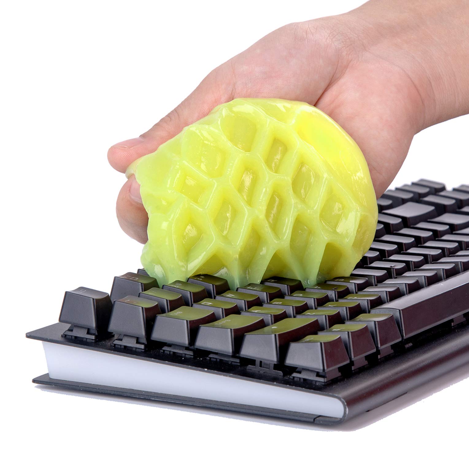 COLORCORAL Keyboard Cleaner Kit - Universal Dust Cleaning Slime Putty, Detailing Jelly for Electronics, Cars, and Home Use (4 Pack) - Perfect for Keyboards, Laptops, and Hard-to-Reach Areas
