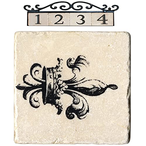 Beige Décor Tile-Fleur-de-lis