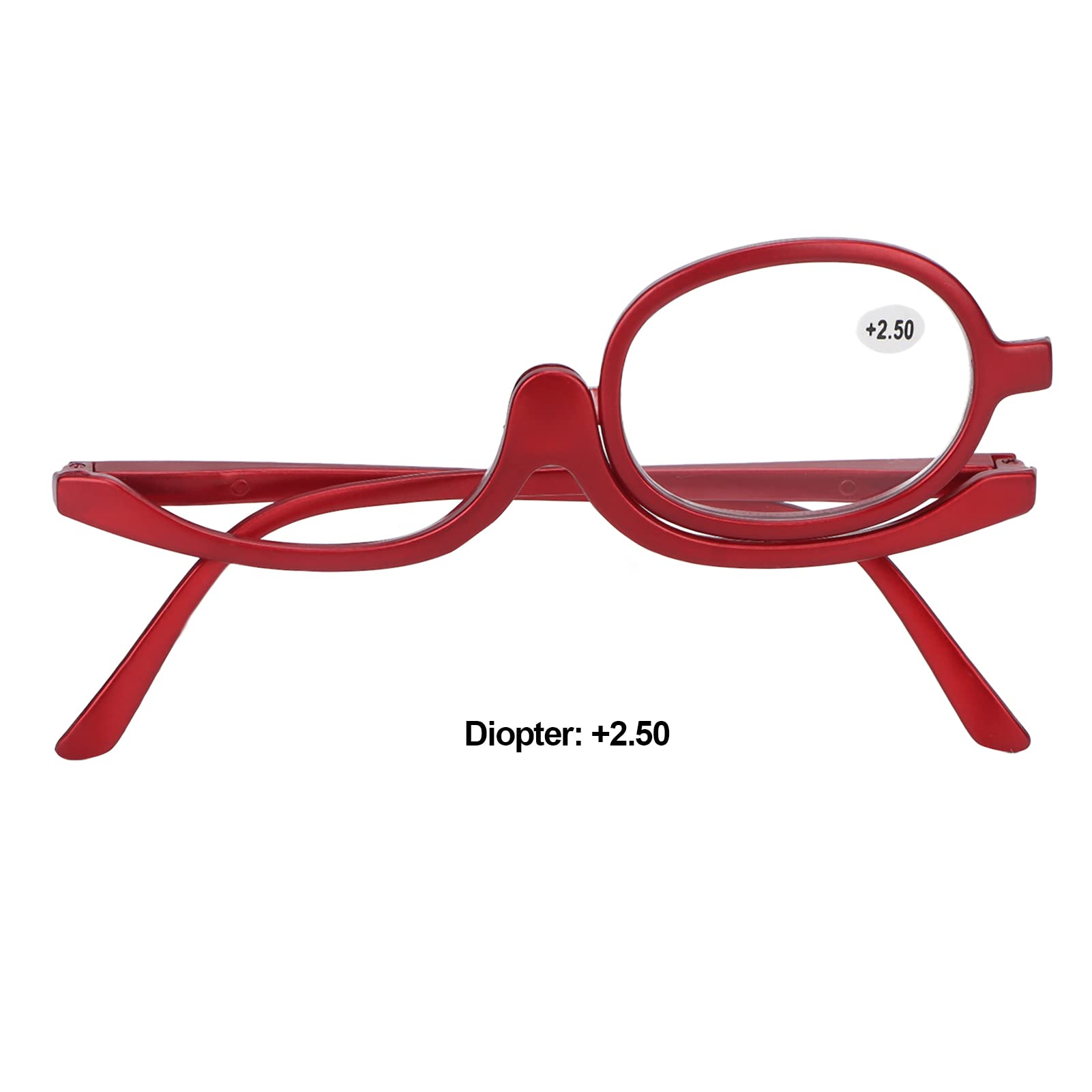 WowObjects® Interchangeable Makeup Glasses with +2.50 Magnification - Adjustable Eyewear for Daily Makeup Application, Beauty Salon & Home Use