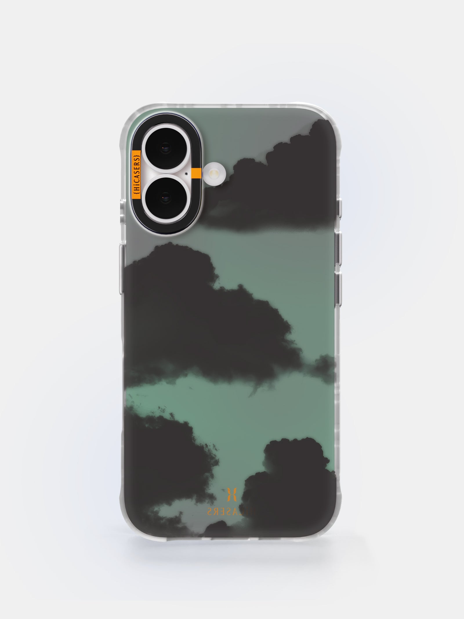 Cumulus Large Pattern Iridescent Phone Case - Sleek Black Protective Cover for iPhone & Samsung | Perfect for Everyday Use, Travel & Style